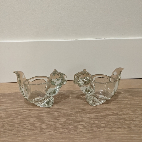 Vintage Avon glass squirrel candle holders - Picture 8 of 8